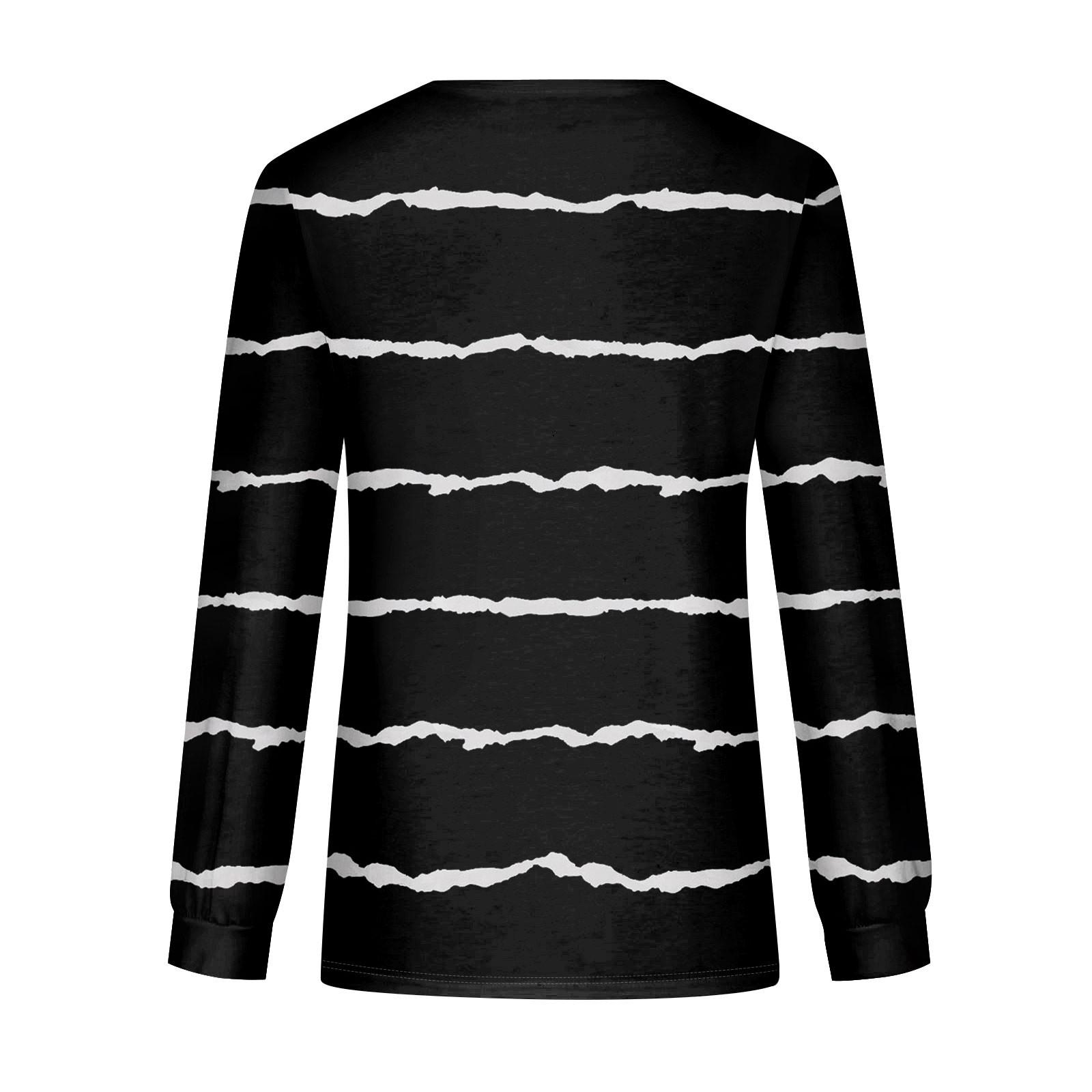 Женская повседневная плиссированная футболка с круглым вырезом и длинными рукавами — фото 6