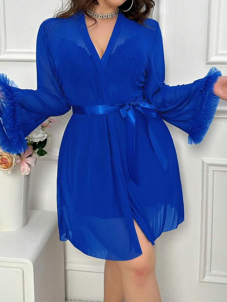 New, Sexy Lace Lace Lingerie Set Mesh Large Size Sexy Pajamas Thin Women