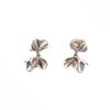 Silver Tone Bowknot Shaped Earrings Comfortable Wear For Daily Outfits And Parties