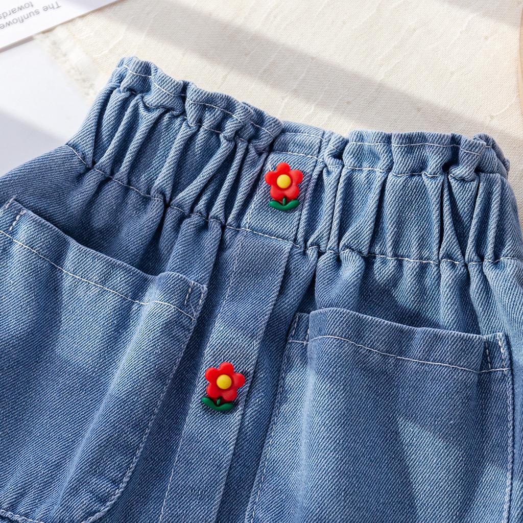 Girls' Summer Denim Short Skirt Children's Baby Korean Fashionable Half Skirt