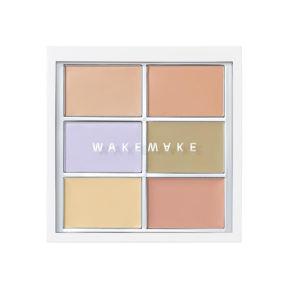 wakemake Defining Cover Conceal Fit Palette 02 6 Dark Pore Korean Cosmetics Medium, Shades, Circles, Dullness, Tone-Up Concealer, Popular, Concealer,