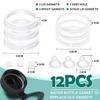 12 Replacement Water Bottle Gaskets for Thermoflask 24oz, 32oz, 40oz, Straw Lid, Chug Cap, Vent Hole, Silicone Seals