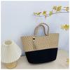 Large Capacity Portable Vegetable Basket New Versatile Spring and Summer Woven Straw Bag Seaside Vacation Beach Bag