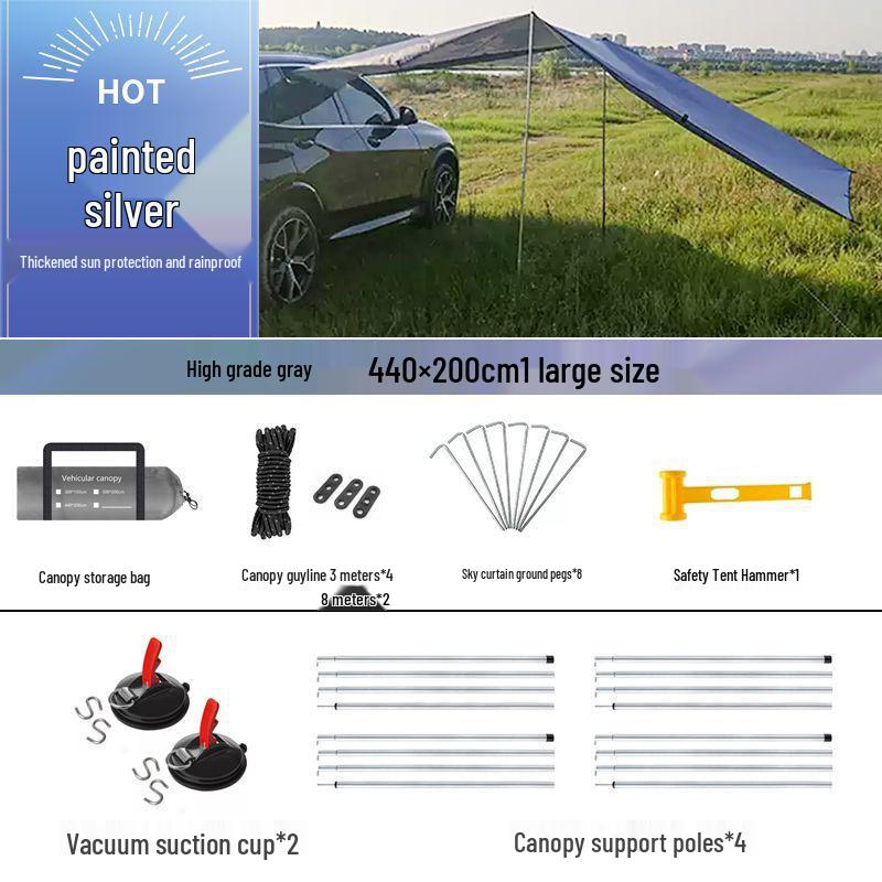 Auto-montierbares Outdoor-Camping-Vorzelt und Sonnenschutz-Zelt