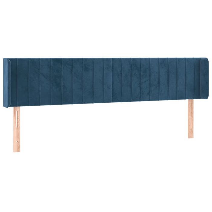 VidaXL Tête de Lit à LED Meuble de Chambre à Coucher Accessoire de Lit Double Tête de Cadre de Lit Intérieur Bleu Foncé 3123544