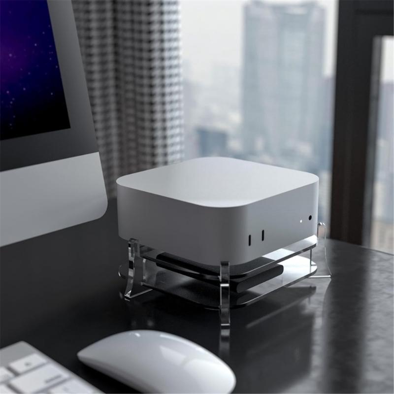 Fashionable Laptop Mini Sturdy Acrylic Mount for Improved Coolings and Space Saving Designs Optimization Storage