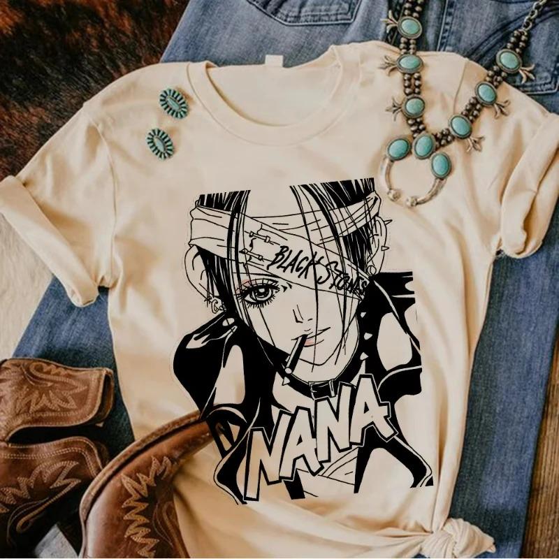 2026 Anime Nana Osaki Print T-shirts Men's Women's Short Sleeve Cotton Casual T-shirt Oversize Harajuku Streetwear Clothes for Teens