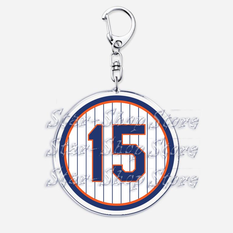 Popular Baseball Jersey Player Number Keychains for Accessories Bag New York Sports Keyrings Jewelry Friends Fans Gifts