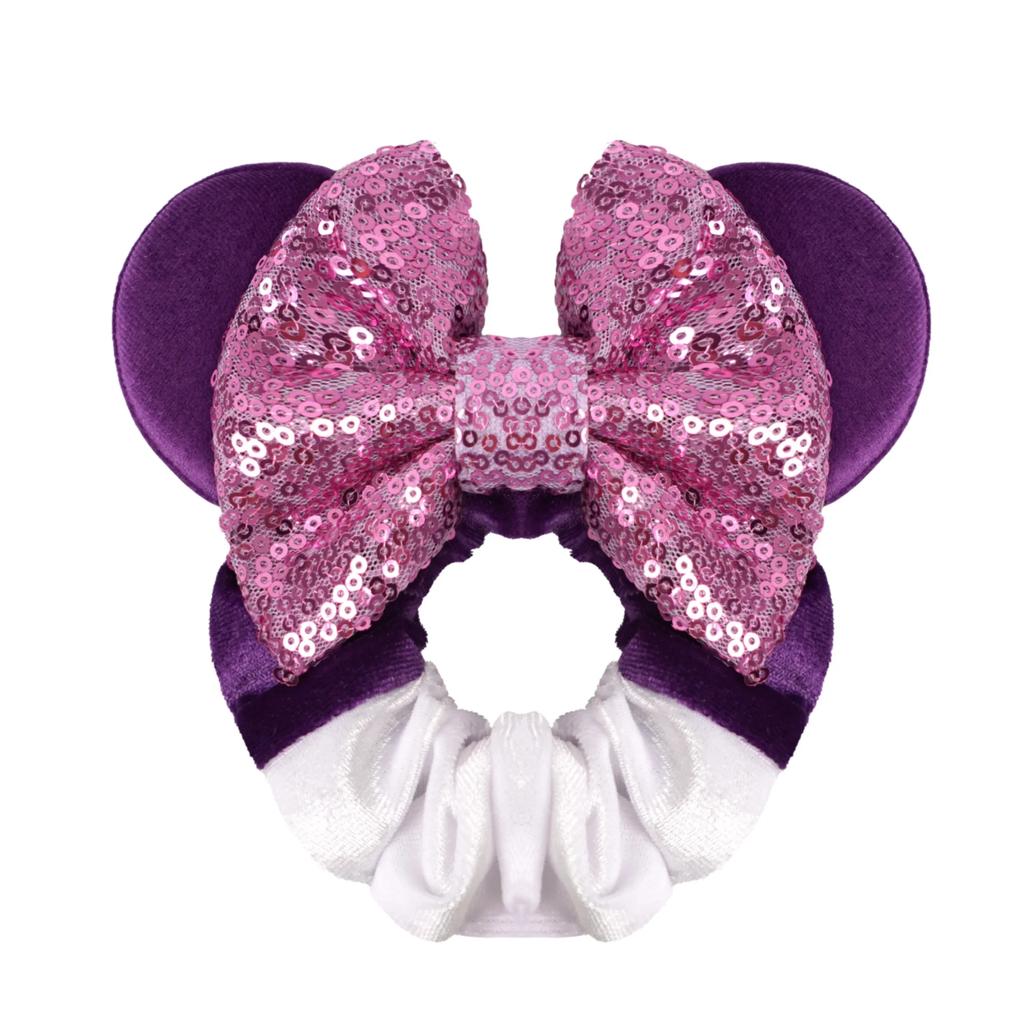 1 ks Vánoční myší uši Gumičky do vlasů Flitrové mašle Čelenka pro ženy Doplňky Sametové gumičky Pro dívky Party dekorace