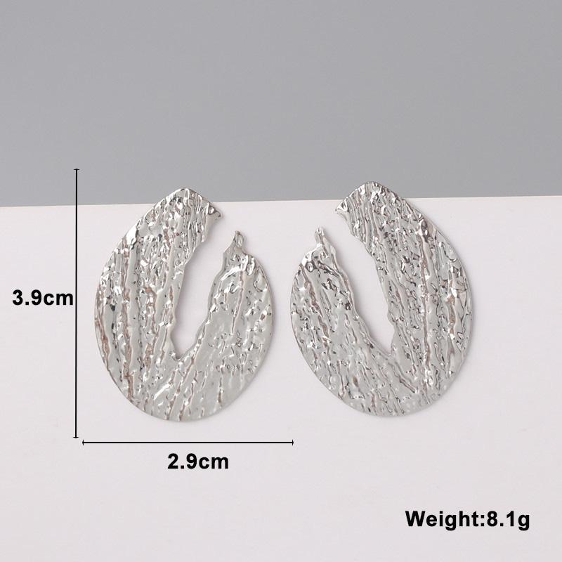 New European Exaggerated Dangle Earrings for Women Metal Geometric Statement Long Hanging Earrings Punk Personality Drop Earring