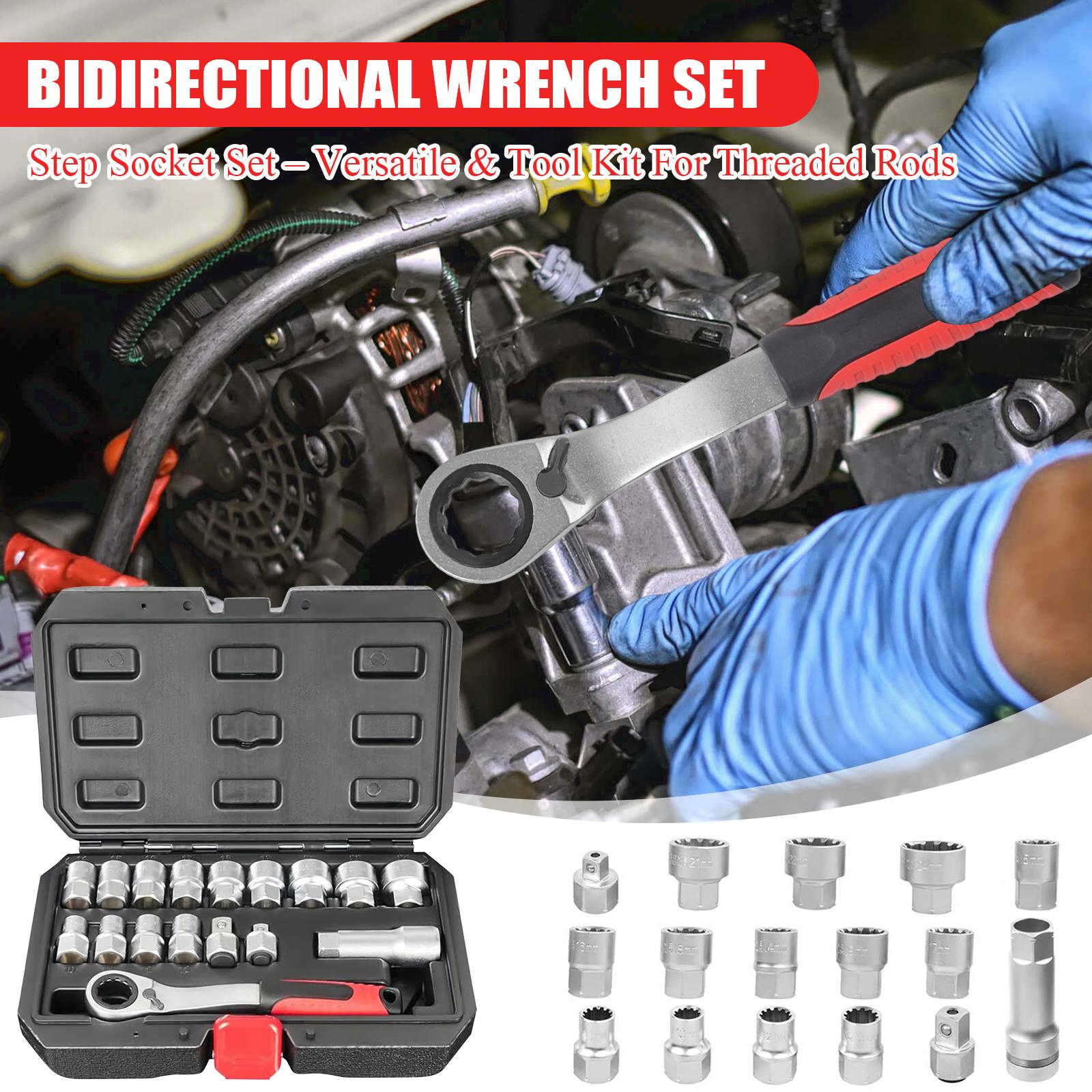 

Набор ступенчатых головок – Универсальный и Набор инструментов для резьбовых шпилек One Size