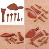 7Pcs Violin Knobs Violino Tailpiece and Pegs Hand Carving Wood Violin Parts