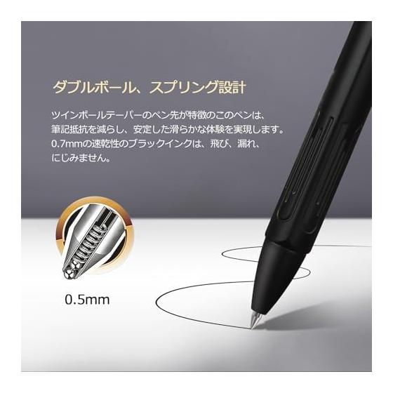 Fsalisa Gel Pens, 0.5mm Fine Point, Blue Ink, 5-Pack, Quick-Drying, Waterproof, Fade-Resistant, Smooth Writing for Office, Notes, Official Documents,