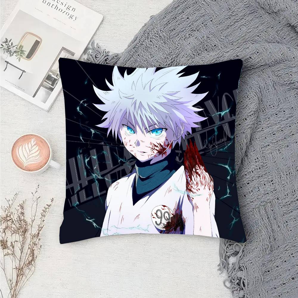 Anime Hunter X Hunter Pillow Case Fashion Square Pillowcase Bedroom Sofa Room Ins Decoration Leisure