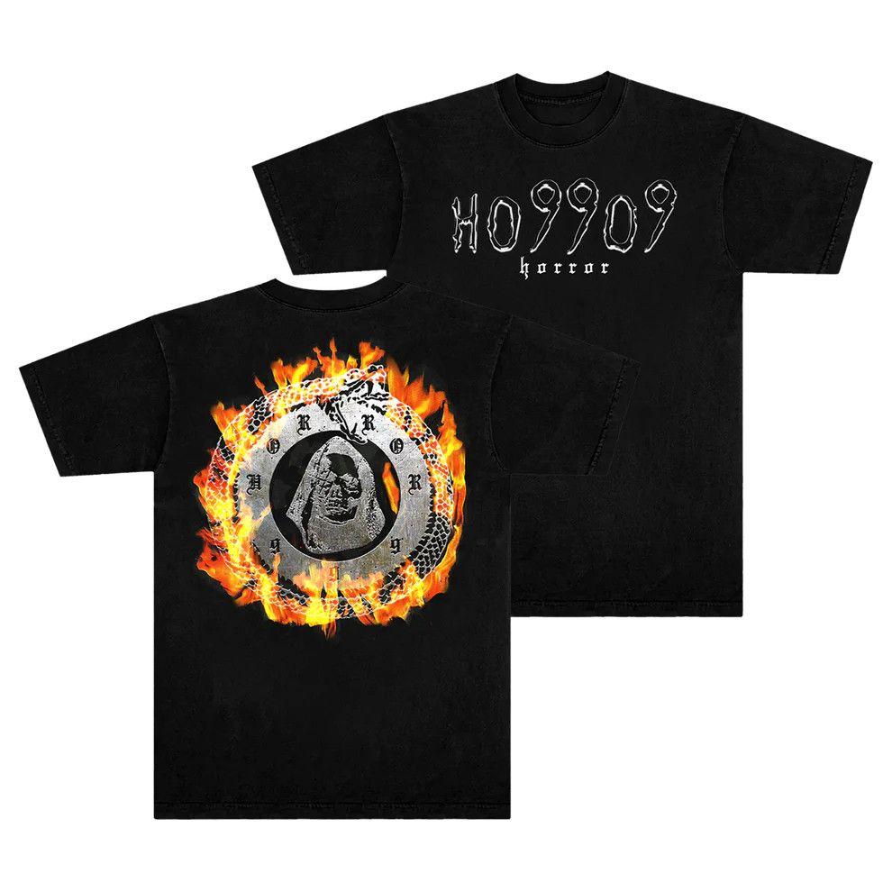 Ho99o9 American High Street 2026 Spring/Summer New Printed Men s and Women s Pure Cotton Short-sleeved T-shirt S разноцветный