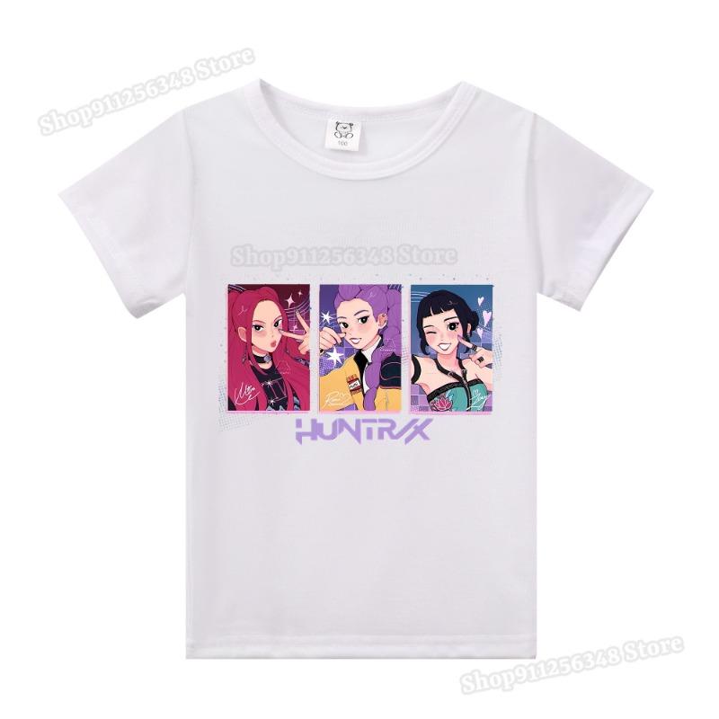 Barneklær Tegneserie Anime K-Pop Demonjegere Trykk T-skjorte Rumi Zoey Mira Topper Huntrix Saja Gutter Derpy Tiger Barneklær