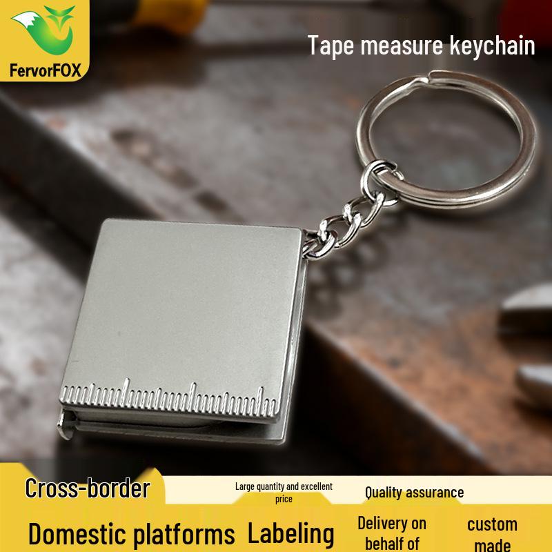 1.2m Retractable Tape Measure Keychain: Dual Scale Inch/Metric, Stylish, Portable Alloy Tool