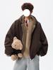 Trendy Reversible Faux Rabbit Fur Men's Winter Jacket: Cool, Warm, Retro Hooded Cotton Coat for Couples