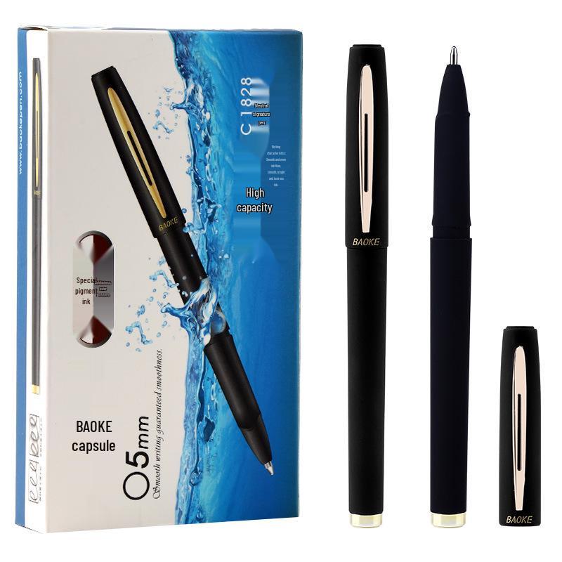 BaoKe PC Neutral Signature Pen, 0.5/0.7/1.0mm, Large Capacity, Customizable LOGO. 0.5mm синий
