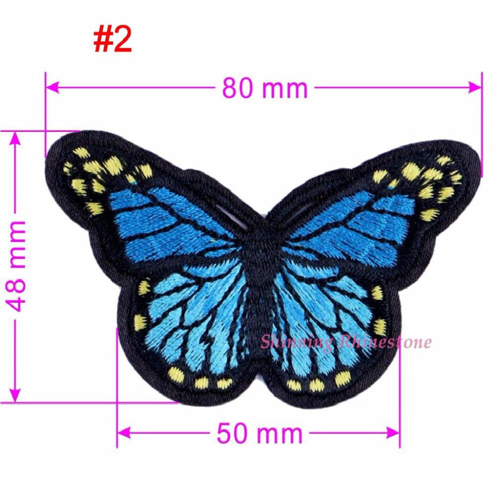 Buy Sewing Embroidered Iron On Butterflies Patches Hotfix Motif