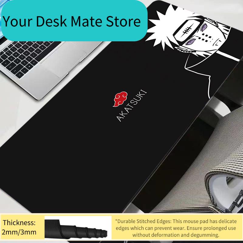 New Boys Gaming Leather Mousepad AKATSUKI NNaruto Mouse Pad Anime Gaming Accessories Varmilo Keyboard Desk Mat Gamer Mouse Mats