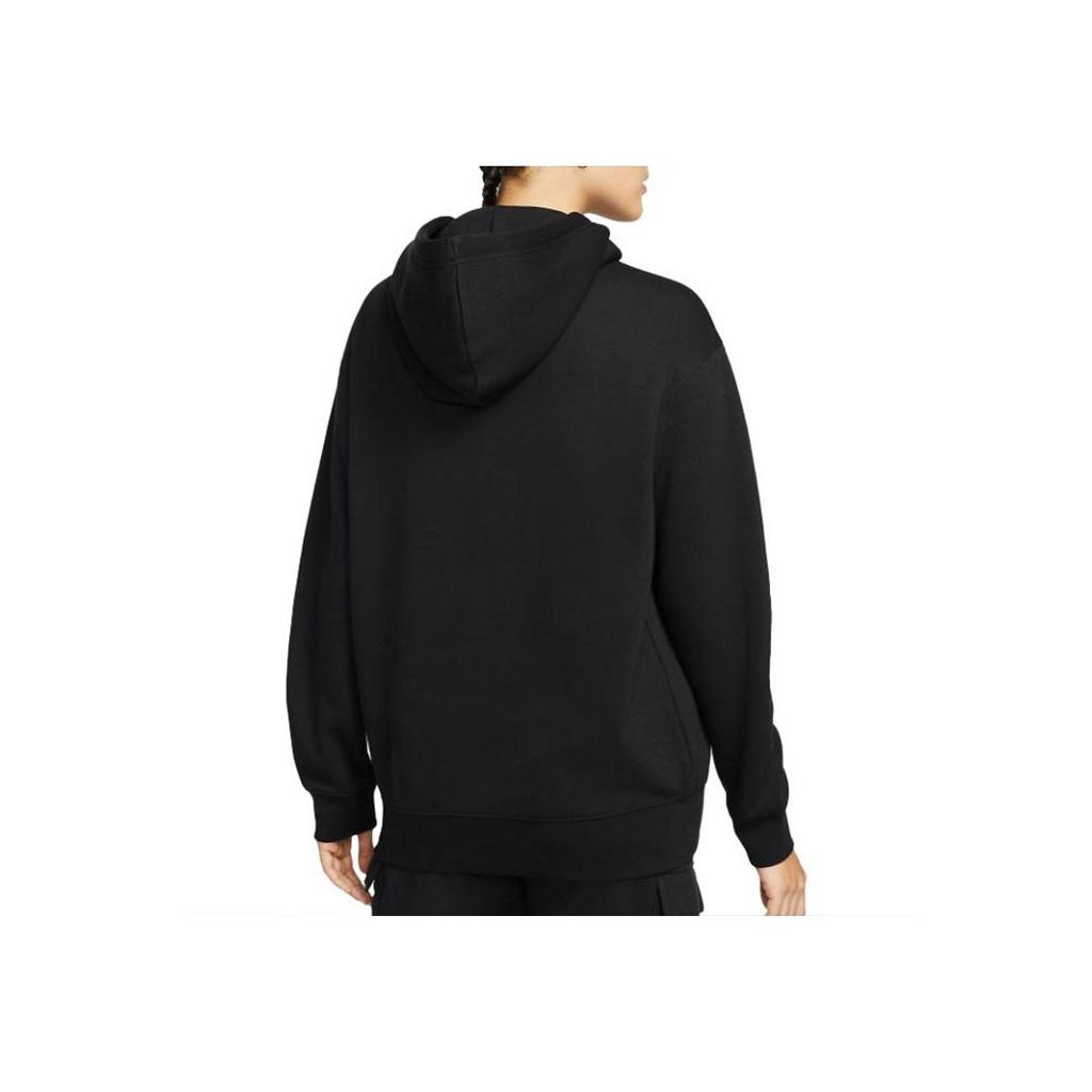 Nike Solid Color Brand Logo Printed Hooded Long Sleeve Sweatshirt Women Sweatshirt Black BV7480-010