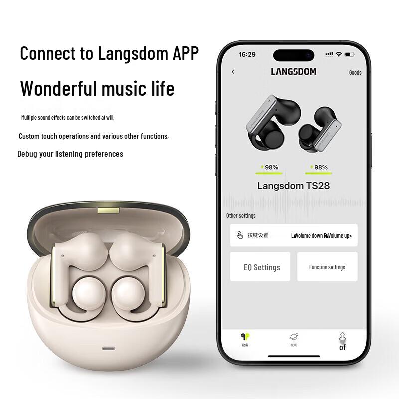 Lanston TS28 Ear Clip Bluetooth Headset