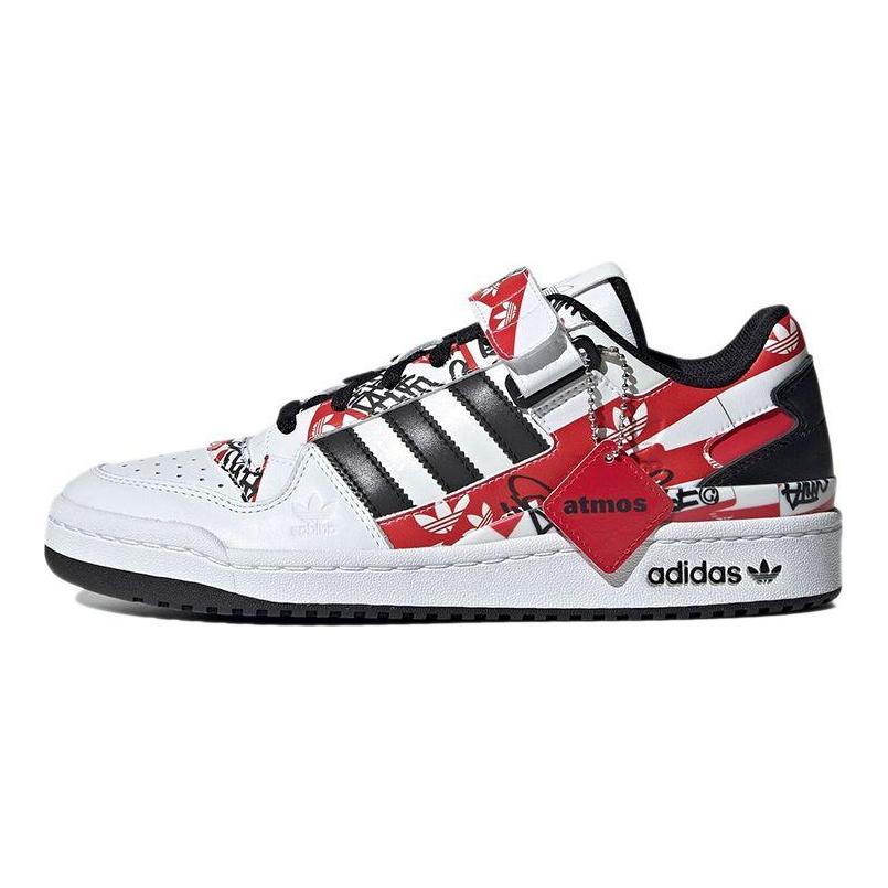 Atmos x adidas Forum Low Graffiti Zapatillas Unisex Blanco Calzado-Blanco Núcleo-Negro GW3487
