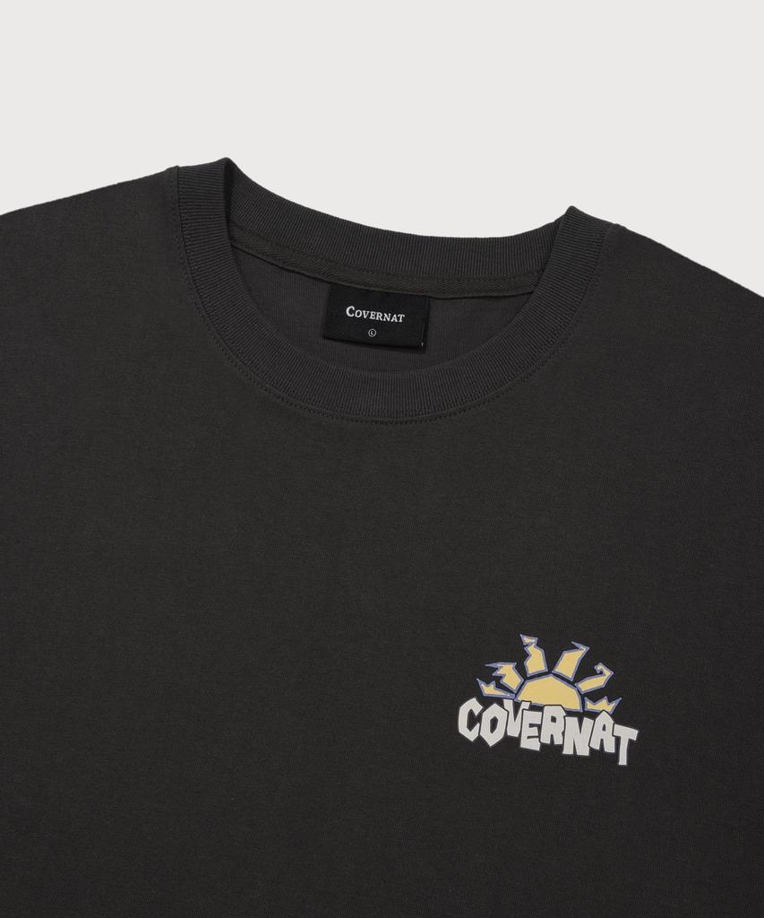 COVERNAT Rising Sun Graphic Long Sleeve Charcoal
