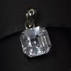 Natural White Sapphire 27 Ct Square 925 Sterling Silver CERTIFIED Gems Pendant my-460-ns