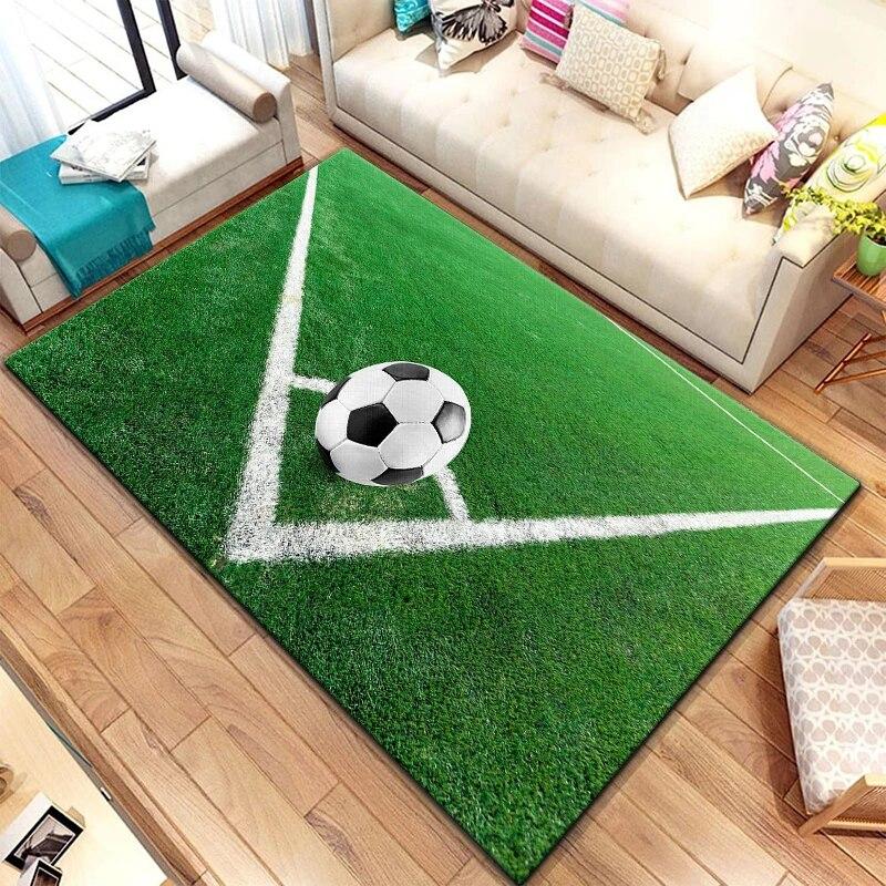 Soccer Football Creativity HD Printed Carpet Household Rug Children's Room Living Room Chair Bedside Modern Simple Floor Mat