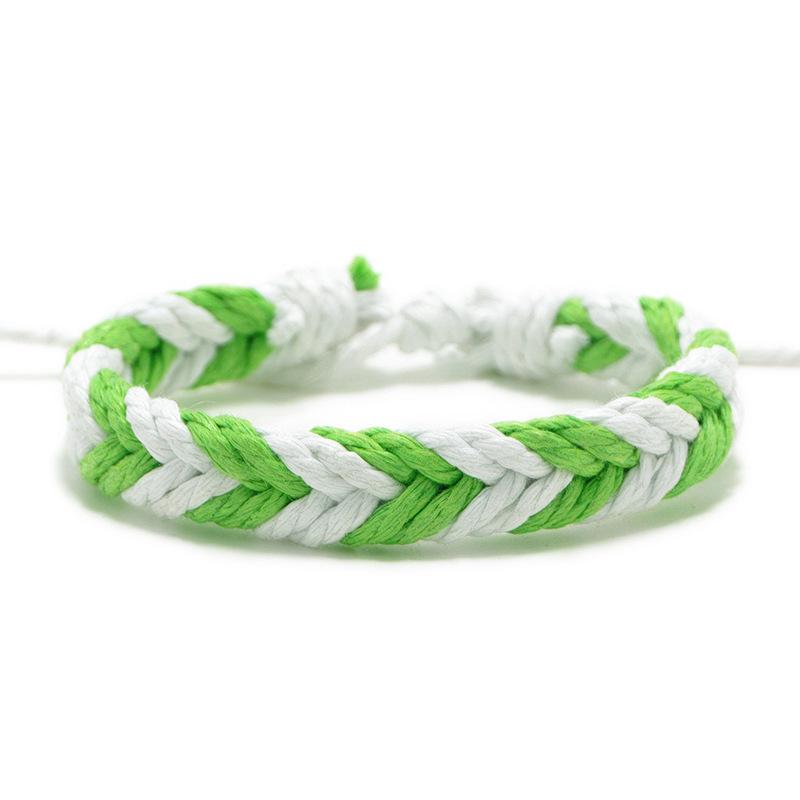 Boho Nepal Ethno Handgemachtes Armband Sommer Strand Zopfschnur Baumwollwickel Gewebtes Seil Freundschaftsarmbänder Für Frauen