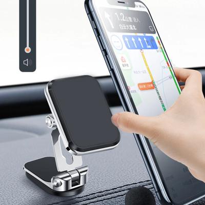 720 ° drehbarer magnetischer faltbarer Autotelefonhalter Smartphone GPS-Ständer Legierung Starke Magnethalterung Universelle Unterstützung