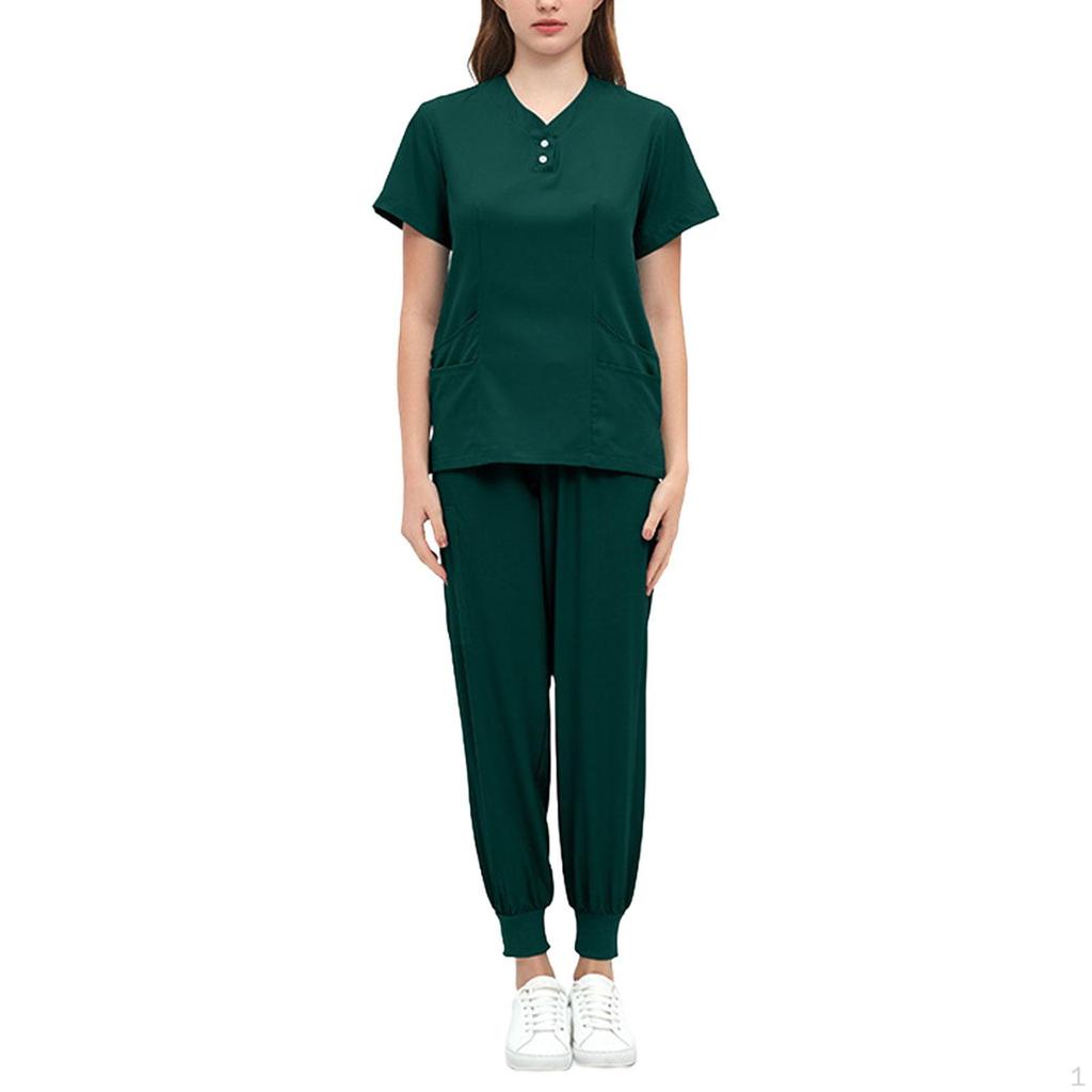 Care Peeling Set, Work Clothes, Soft, Breathable, Elastic Waist, Nurse Clothing, Top And