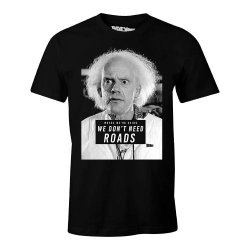 Back To The Future Mens We Don´t Need Roads T-Shirt