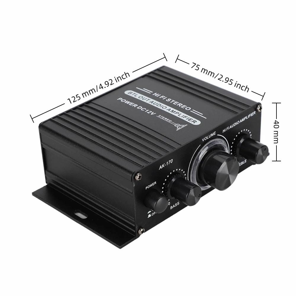 20w+20W Audio Amplifier 47K Resolution Stereo Amplifier Durable Mini Power Amplifier  Car Stereo