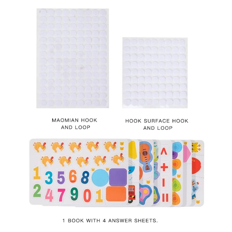 Montessori Repeatedly Sticker Busy Card Book Baby Paste Readings Numbers Matching Puzzle Game Educational Toys For Kids Gifts