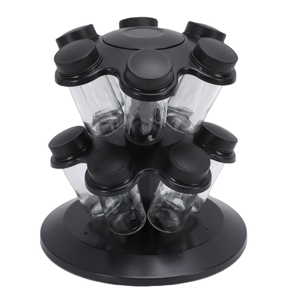 Revolving Countertop Seasoning Bottle Rack Kitchen Rotating Seasoning Jar Rack Condiment Holder Shelf