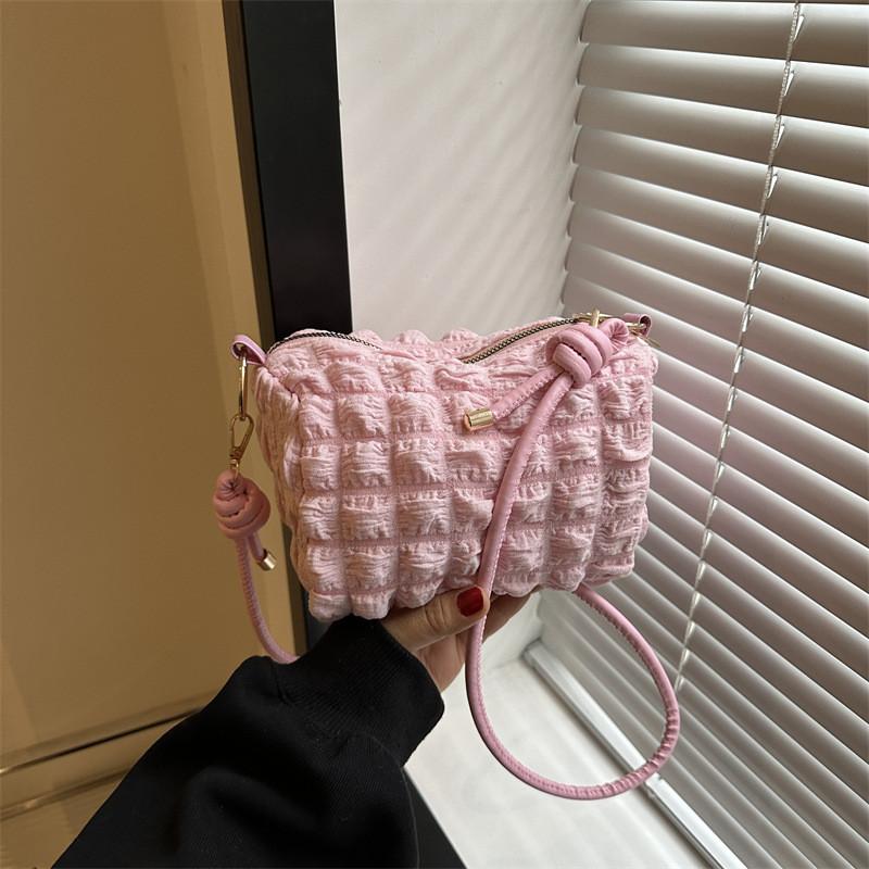 Trendy 2024 Summer Fashion Handbag Stylish Casual Tote Bag For Women In Black Green Cream Pink Coffee Colors