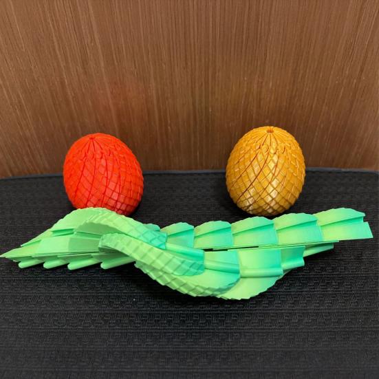 Twist Fidget Dragon Egg 3D Printed Spiral Dragon Egg Sensory Toy Rotating Stress Relief Egg Spinner for Easter Basket Stuffers