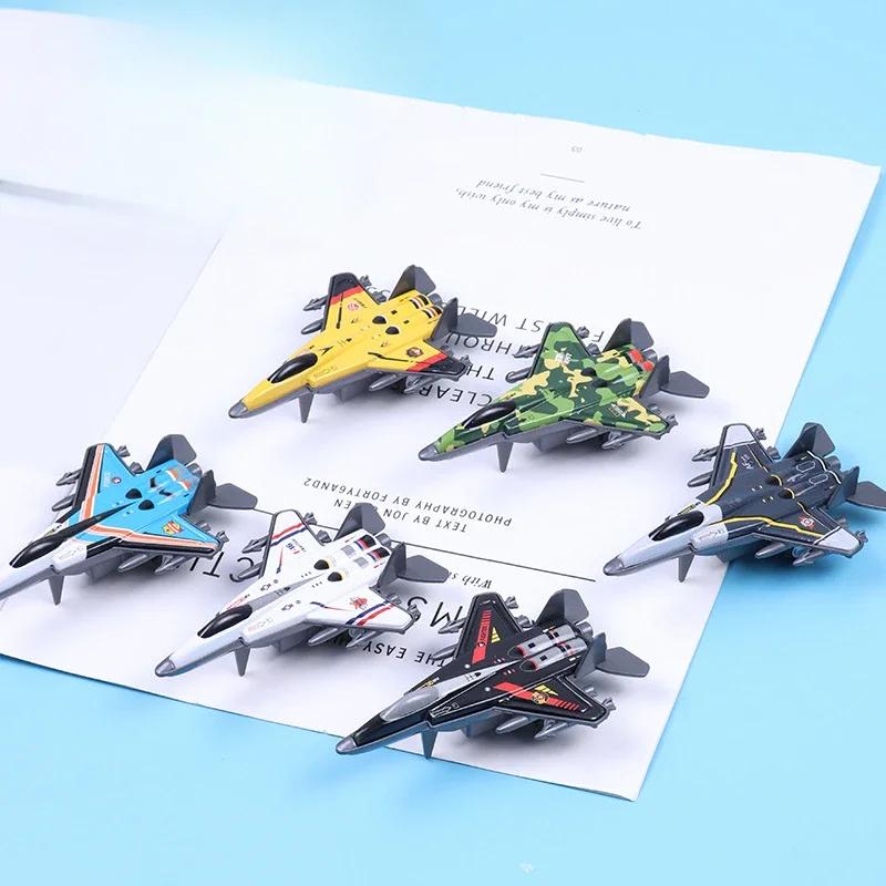 

1PC Kids Aircraft Toy Simulation Mini Airplane Model Children Alloy Iron Pull Back Plane Toy Baby Educational Toy Gifts Random