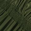 Sexy V Neck Wrap Waist Maxi Dress Women Summer Long Dress A Line Side Slit Solid Color Casual Comfortable Sleeve Fashion
