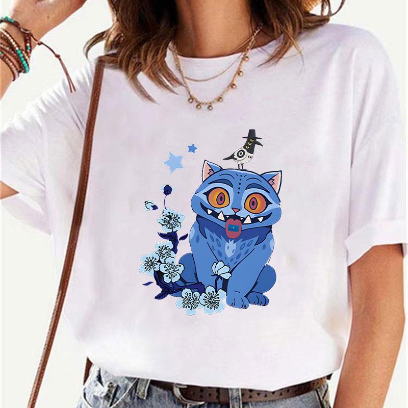 

Kpop Охотники на демонов Женская футболка Корейская Смешная Графическая Y2k Топы Футболки с коротким рукавом Уличная одежда Женская Эстетичная одежда Харадзюку 3XL