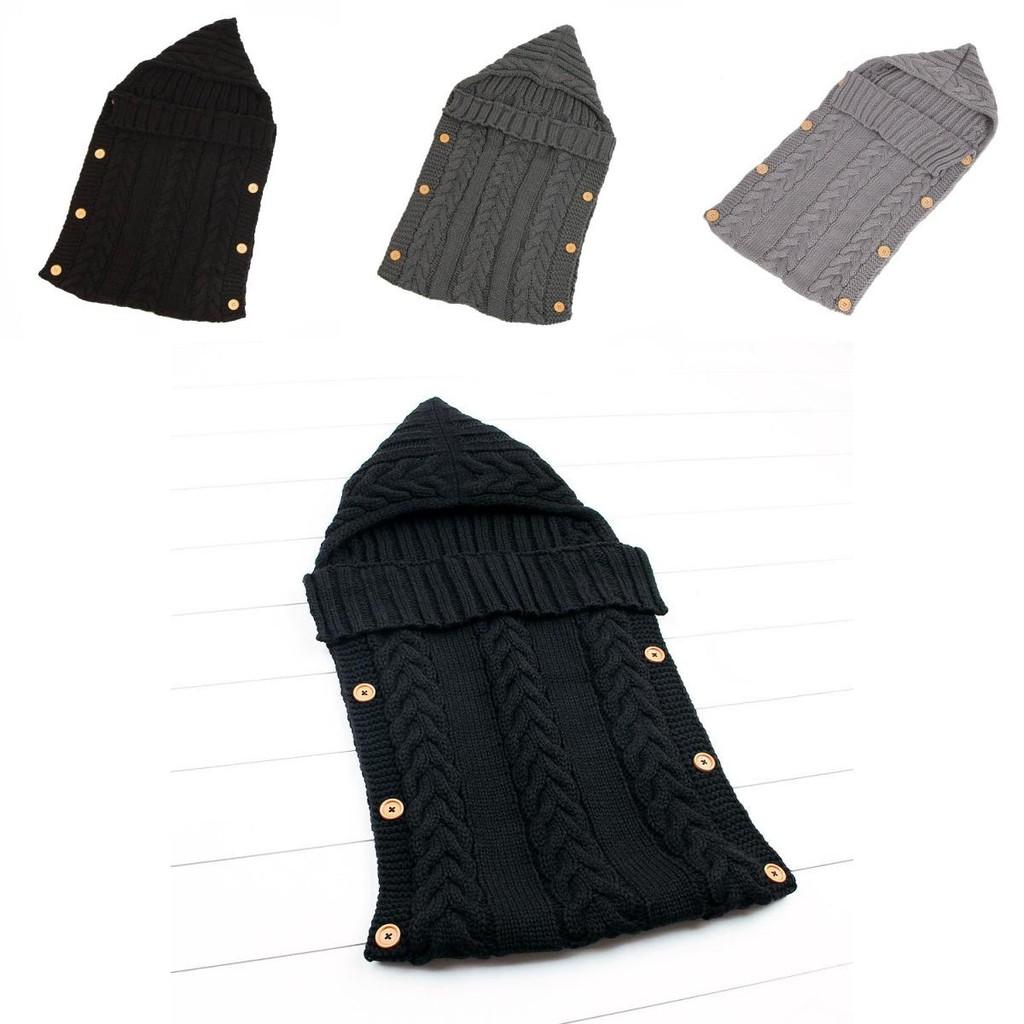 Sac de dormit confortabil pentru nou-născuți, tricotat croșetat pentru bebeluși, înfășat pentru căldură maximă