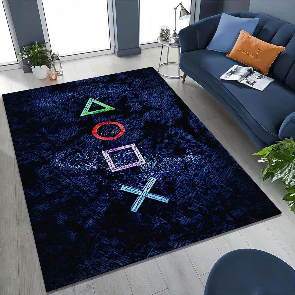 New Gamer Zone Game Controller Cartoon Playroom Rug for Bedroom Living Room Sofa Home Doormat Decor, Kid Non-slip Floor Mat