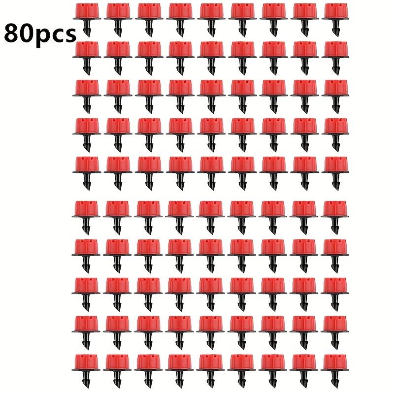 

80pcs 360° Adjustable Irrigation Drip Nozzles For Watering Systems Garden Irrigation 1/4-Inch Drain Outlet Drip Nozzles