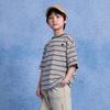 Champion Unisex Kids' Striped Embroidered Short Sleeve T-Shirt