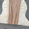 V-neck Knitted Dress Women's Summer Waist Slim-fitting Hip-wrapped Long Dress Commuter Elegant Temperament Skirt