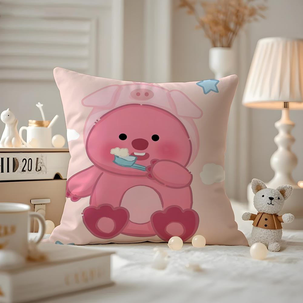 Custom Zanmang L-Loopy Throw Cushion Cover Anti-dustmite Pillowcase Invisible Zipper Silky Short Plush Sofa Cushion Cover
