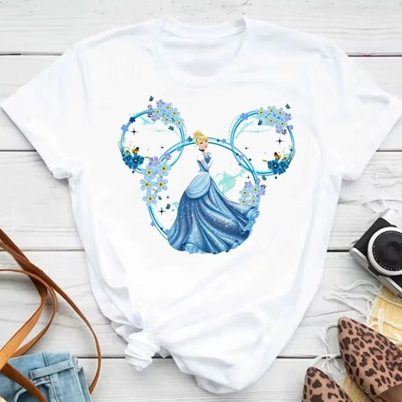 Disney Mulan Princess Printed Tshirt Cute Mickey T Shirt Summer Unisex Casual Short Sleeved Streetwear Tshirts Harajuku Clothes